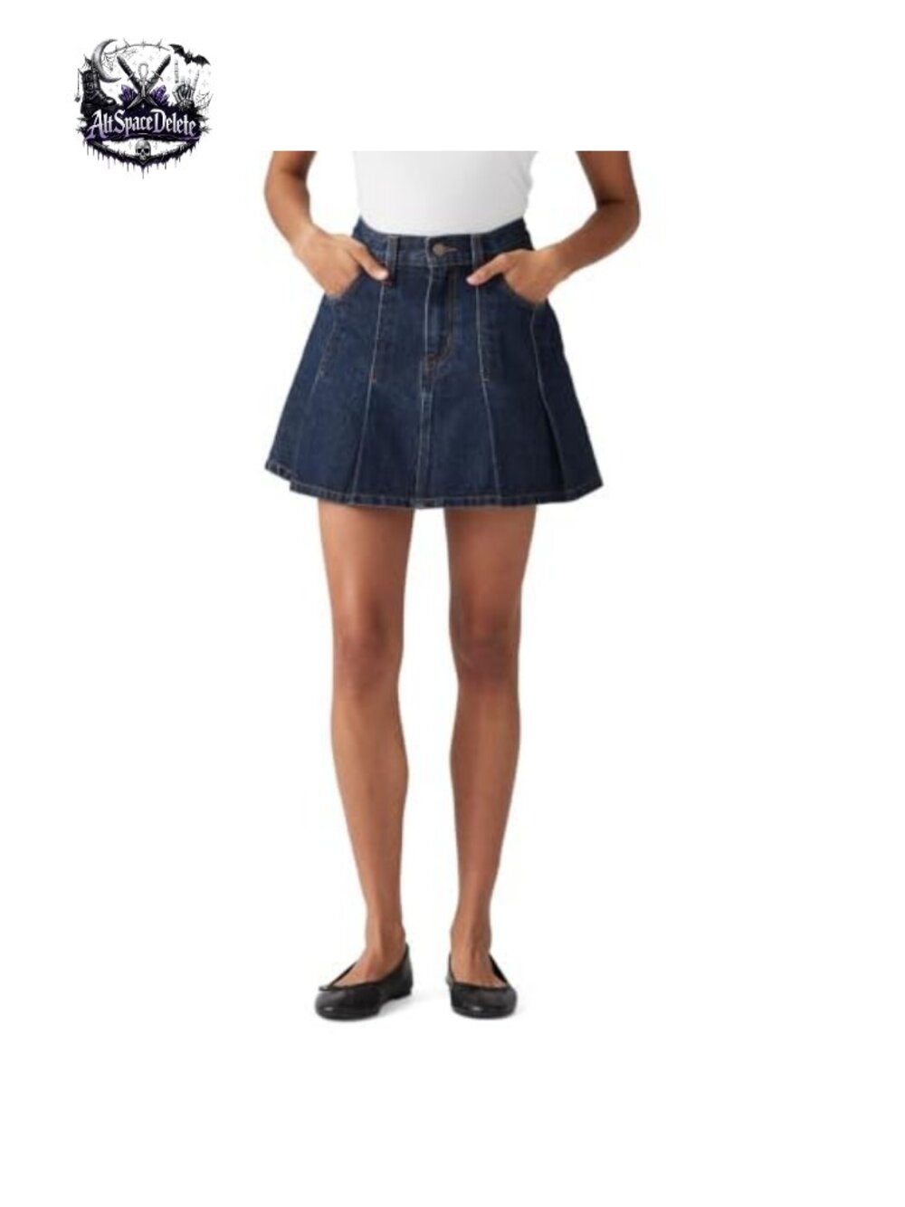 Pleated Mini Skirt Mid Rise Casual Semi-Formal Women's Skirt